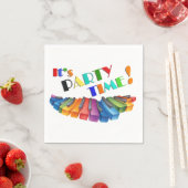 パーティー時カラフル間キーボード スタンダードカクテルナプキン (インサイチュ)