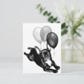 パーティー時フランスの間ブルドッグ葉書 ポストカード (スタンド正面)