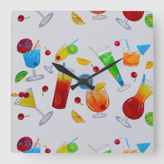 パーティー時計 スクエア壁時計 (正面)