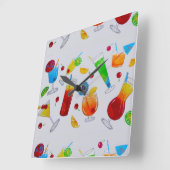 パーティー時計 スクエア壁時計 (傾斜)