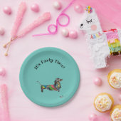 パーティー時間だ！紙プレートとDachshund ペーパープレート (パーティー)