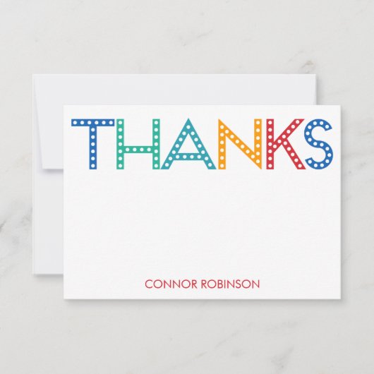 パーティー時間サンキューカード-青 サンキューカード (正面)