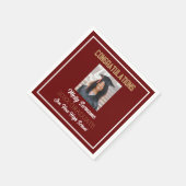 パーティー時間写真卒業ナプキン スタンダードカクテルナプキン (角)