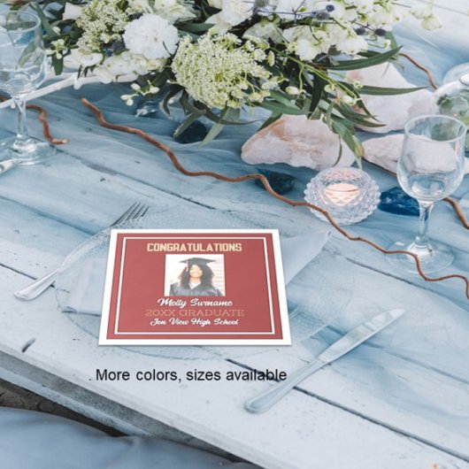 パーティー時間写真卒業ナプキン スタンダードカクテルナプキン