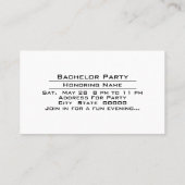 パーティー時間学士お祝い招待状パーティー 名刺 (裏面)