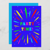 パーティー時間招待状爆発 招待状 (正面/裏面)