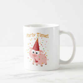 パーティー時間紙吹雪豚 コーヒーマグカップ