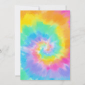 パーティー時間絞り染め誕生日招待状 招待状 (裏面)