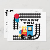 パーティー時間誕生日列車感謝はがき ポストカード (正面/裏面)