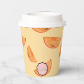 パーティー時間!かわいいオレンジ紙カップ 紙コップ (裏面)