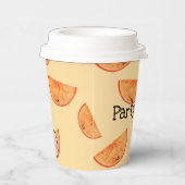 パーティー時間!かわいいオレンジ紙カップ 紙コップ (右)