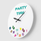 ****パーティー時間***"この時計のカッコいいおもしろい ラージ壁時計 (傾斜)