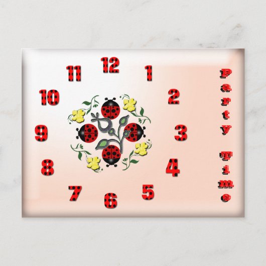 パーティー時間 インビテーションポストカード (正面)