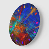 'パーティー時間' -カラフル抽象芸術 ラージ壁時計 (傾斜)