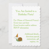 パーティー時間!スネイルパーティの招待状 招待状 (裏面)