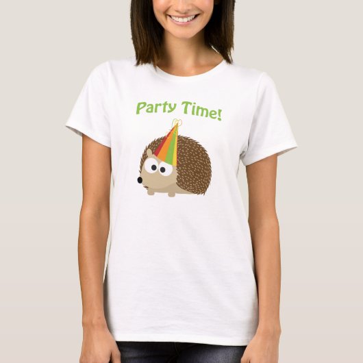 パーティー時間！ハリネズミ Tシャツ (正面)