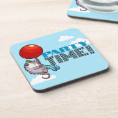 パーティー時間!パーティーのおもしろい浮動オポッサム コースター (左側)