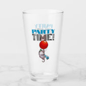パーティー時間!パーティーのおもしろい浮動オポッサム タンブラーグラス (正面)