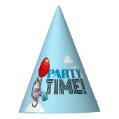 パーティー時間！パーティーのおもしろい浮動オポッサム パーティーハット (正面)