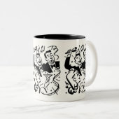 パーティー時間：友人と家族の集まり ツートーンマグカップ (正面右)