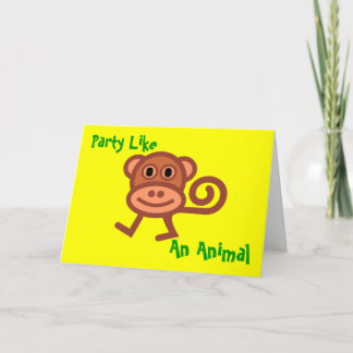パーティー様動物招待状 招待状