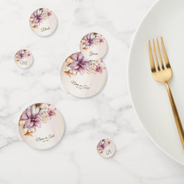 パーティー水彩ボホピンクエレガント花 コンフェッティ