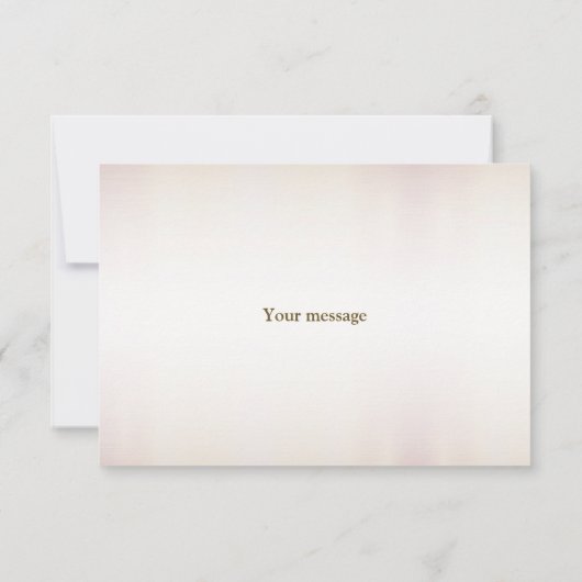 パーティー水彩ボホピンクエレガント花 サンキューカード (裏面)