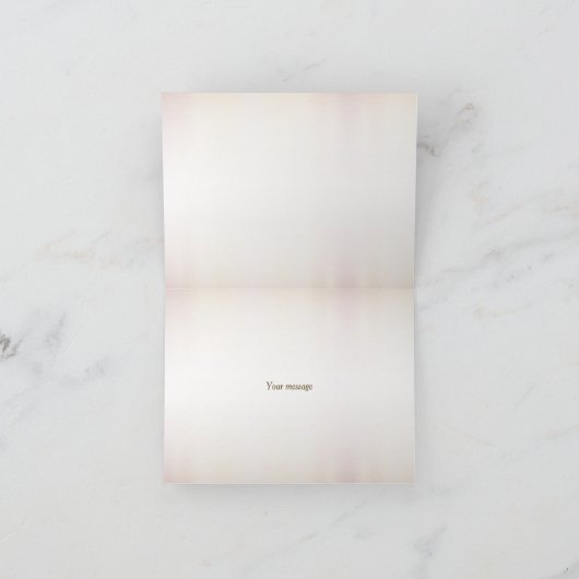 パーティー水彩ボホピンクエレガント花 サンキューカード (内部)