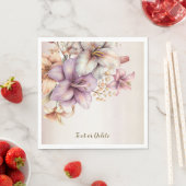 パーティー水彩ボホピンクエレガント花 スタンダードランチョンナプキン (インサイチュ)