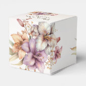 パーティー水彩ボホピンクエレガント花 フェイバーボックス (裏面サイド)