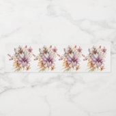 パーティー水彩ボホピンクエレガント花 ペットボトルラベル (シングルラベル)