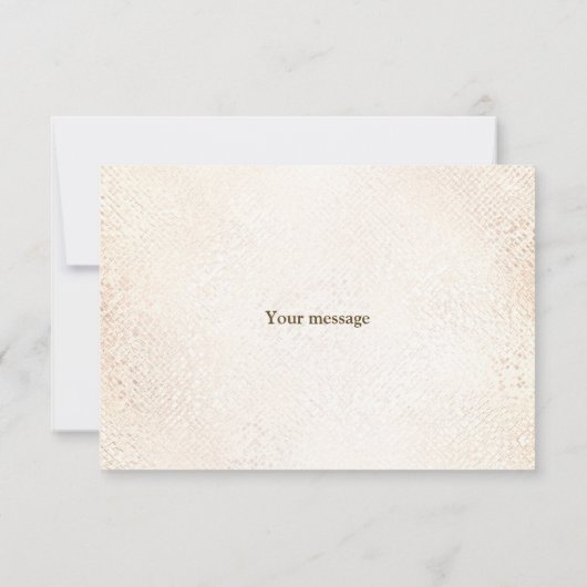 パーティー水彩桃白エレガント花 サンキューカード (裏面)