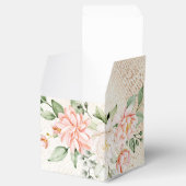 パーティー水彩桃白エレガント花 フェイバーボックス (オープン)