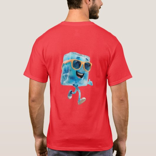 パーティー氷のキューブイラスト Tシャツ (裏面)