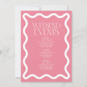 パーティー波線バチェロレッテの妻モダン 招待状 (裏面)