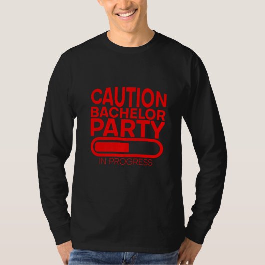パーティー注意：独身最後の夜会中 Tシャツ (正面)