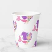 パーティー海賊ピンク人魚紙カップ 紙コップ (裏面)