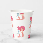 パーティー海賊ピンク人魚 紙コップ (裏面)