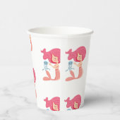 パーティー海賊ピンク人魚 紙コップ (右)