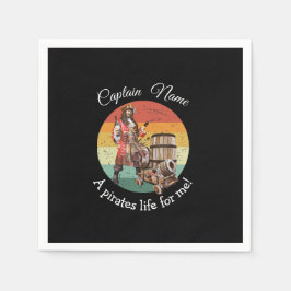 パーティー海賊ブラックナプキンス スタンダードカクテルナプキン