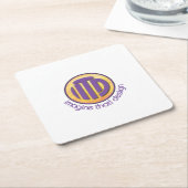 パーティー温度 スクエアペーパーコースター (アングル)