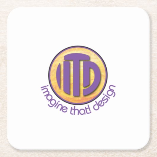 パーティー温度 スクエアペーパーコースター (正面)