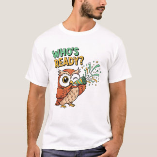 パーティー準備はできてる? – パーティーオウル クリスマス・エディション Tシャツ