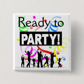 パーティー準備完了ボタン 缶バッジ (正面)