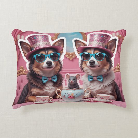 パーティー犬とマウス アクセントクッション (正面)