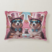 パーティー犬とマウス、綿のグレード アクセントクッション (裏面)