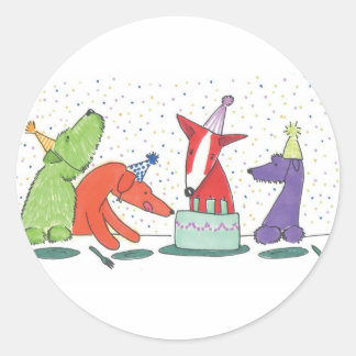 パーティー犬 ラウンドシール