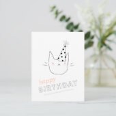 パーティー猫のハッピーバースデー ポストカード (スタンド正面)