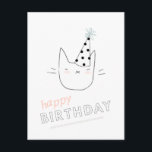 パーティー猫のハッピーバースデー ポストカード<br><div class="desc">甘くsnarky小さい猫、すべての身に着けているお祝いのパーティーの帽子のコレクション。  誕生日およびおもしろいのお祝いのために完成して下さい。</div>