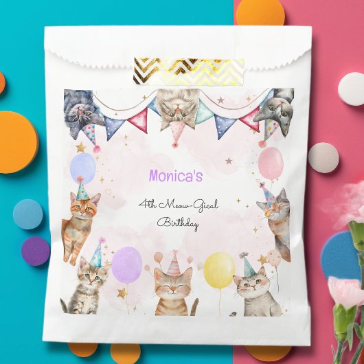 パーティー猫ニャーニャー子供の誕生日 フェイバーバッグ